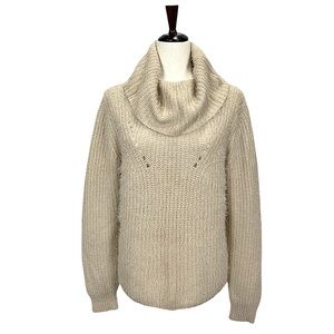 Cowl neck Eyelash Pullover Sweater